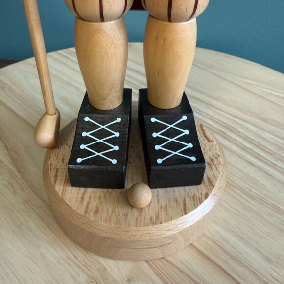 Vintage SN Seiffener Nutcracker Golfer W/ Clubs Made In Germany  Wooden Craftsma - Picture 8 of 10